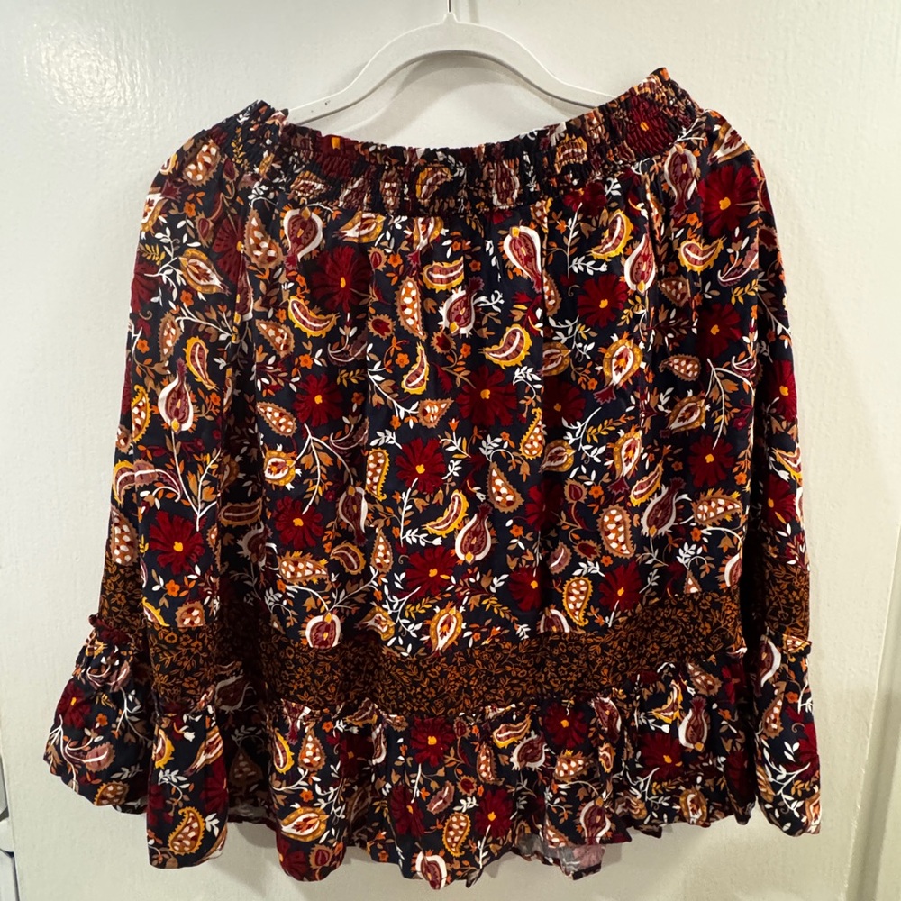 NWT Draper James Floral Paisley Skirt